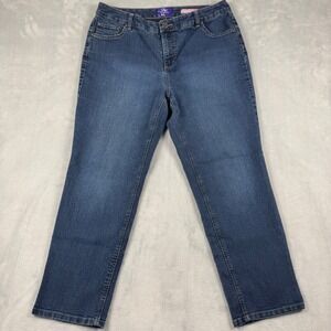 Just My Size Cora Classic Fit Straight Leg Jeans Vintage Blue 16WS Short